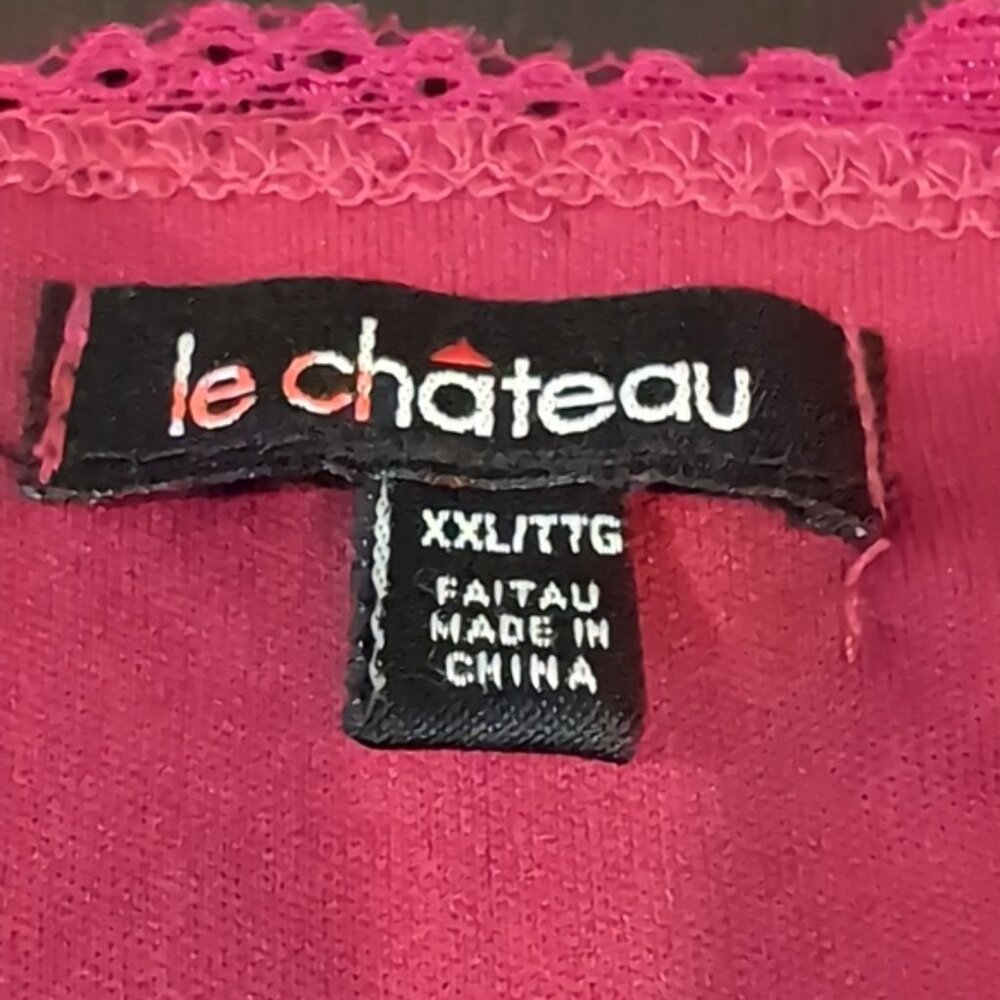 Le Chateau Fuchsia Lace Top - Picture 13 of 14